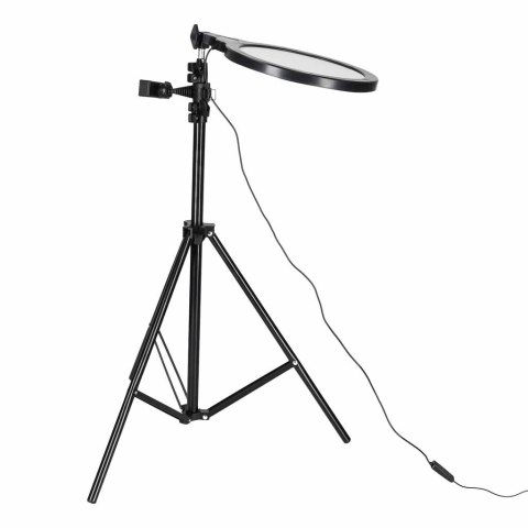 Lampa studyjna LED okrągła 3 barwy światła panel