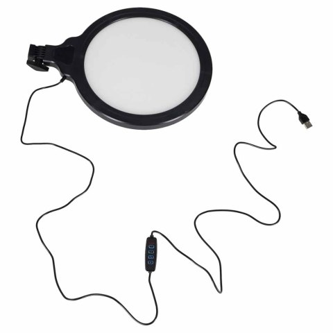 Lampa studyjna LED okrągła 3 barwy światła panel