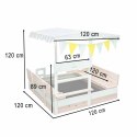 Piaskownica drewniana LULILO Vendo obracany daszek 360° zamykana ławki 120cm