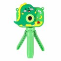 Aparat fotograficzny cyfrowy dla dzieci na statywie dinozaur zielony 8GB