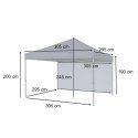 Pawilon ogrodowy LUARO namiot imprezowy handlowy ekspresowy altana 3x3 m 3 ścianki