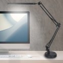 Lampka na biurko biurkowa LED USB obrotowy wysięgnik 2 sposoby mocowania