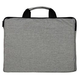 Torba na laptopa 15,6 cali na ramię teczka biznesowa damska męska szara