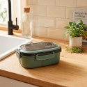Lunch box śniadaniówka pudełko śniadaniowe z przegródkami dzielone 1200ml zielone