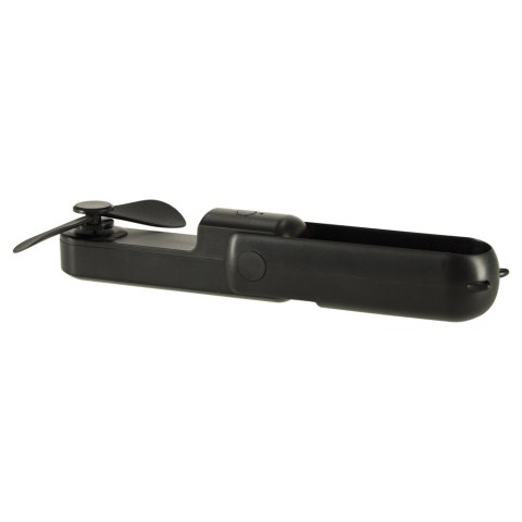 Wiatrak biurkowy wentylator mini ręczny składany wiatraczek przenośny USB czarny