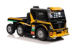 Auto Na Akumulator Ciężarówka Mercedes + Naczepa XMX622B Żółty LCD