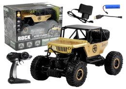 Auto Zdalnie Sterowane Jeep R/C 1:18 Złoty