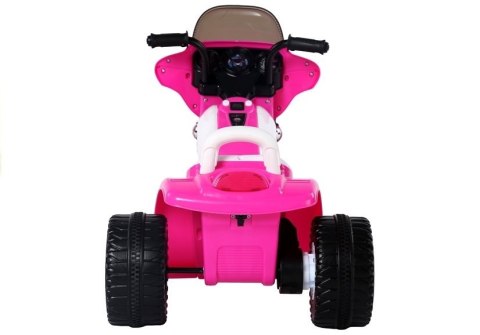 Motor na Akumulator Trójkołowy JT568 Policja Dla Dzieci LED Ciemnoróżowy