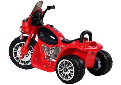 Motor na Akumulator Trójkołowy JT568 Policja Dla Dzieci LED Czerwony