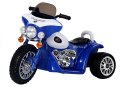 Motor na Akumulator Trójkołowy JT568 Policja Dla Dzieci LED Niebieski