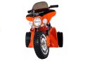 Motor na Akumulator Trójkołowy JT568 Policja Dla Dzieci LED Pomarańczowy