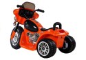 Motor na Akumulator Trójkołowy JT568 Policja Dla Dzieci LED Pomarańczowy