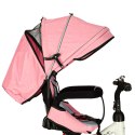 Rowerek trójkołowy Trike Fix V3 rower spacerówka 3w1 obracany 360 wolne koło różowy