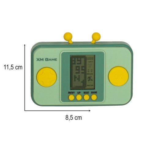 Gra zręcznościowa elektroniczna konsola retro gierka przenośna kieszonkowa zielona