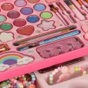 Kuferek zestaw kosmetyków do makijażu i paznokci makeup kosmetyki cienie lakiery szuflady syrenka