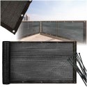 Osłona balkonowa LUARO mata maskująca siatka cieniująca na balkon taras 150g/m2 105x700cm UV + Trytytki