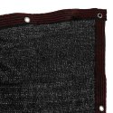 Osłona balkonowa LUARO mata maskująca siatka cieniująca na balkon taras 150g/m2 105x700cm UV + Trytytki