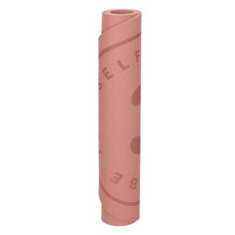 Mata fitness do ćwiczeń jogi wygłuszająca antypoślizgowa 125x61,5x0,6 cm różowa