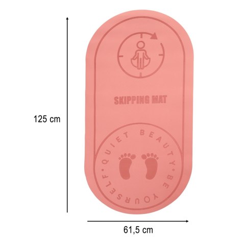 Mata fitness do ćwiczeń jogi wygłuszająca antypoślizgowa 125x61,5x0,6 cm różowa