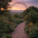 Pergola ogrodowa LUARO łuk uchwyt na róże kwiaty bluszcz pnącza metalowa 240 x 140 cm