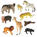 Figurki zwierząt zwierzęta zoo safari farma akcesoria skrzynka 28 elementów