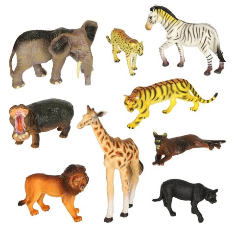 Figurki zwierząt zwierzęta zoo safari farma akcesoria skrzynka 28 elementów