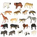 Figurki zwierząt zwierzęta zoo safari farma akcesoria skrzynka 59 elementów