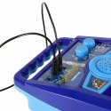 Gitara elektryczna rockowa ze wzmacniaczem mikrofonem dla dzieci niebieska