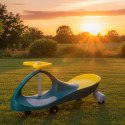Jeździk grawitacyjny LED Swing Fix S3 świecące koła butelkowy żółty