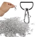 Karabińczyk do kluczy smyczy torebki breloka metalowy rybka 20mm zestaw 500 sztuk