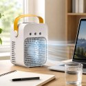 Klimator przenośny klimatyzer biurkowy mini klimatyzator na wodę 3w1 USB LED