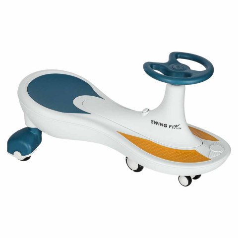 Jeździk grawitacyjny LED Swing Fix S4 świecące koła z muzyką grający 76cm niebiesko-biały max 100kg
