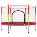 Trampolina do domu ogrodu dla dzieci siatka piłki 140cm 55inch czerwona