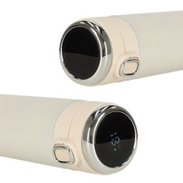 Kubek bidon termiczny z ustnikiem termos LED 350ml beżowy
