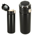 Kubek bidon termiczny z ustnikiem termos LED 350ml czarny