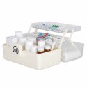 Organizer na leki pojemnik pudełko kasetka apteczka duży XL na zamek skrzynka 29x19x15,5 cm