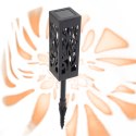 Lampa solarna ogrodowa ażurowa latarenka lamion LED czujnik zmierzchu wbijana 4szt.