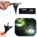 Lampy ogrodowe solarne najazdowe gruntowe czujnik 8LED 12szt. zimny biały