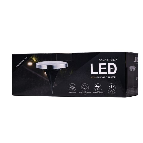 Lampy ogrodowe solarne najazdowe gruntowe czujnik 8LED 12szt. zimny biały