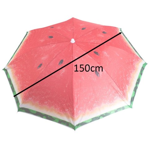 Parasol ogrodowy plażowy regulowany łamany 150cm arbuz UV