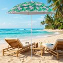 Parasol ogrodowy plażowy regulowany łamany 150cm liście UV