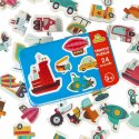 Puzzle dla dzieci układanka w puszce pojazdy 48 puzzli 24 obrazki