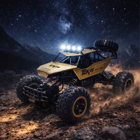 Samochód zdalnie sterowany na pilota RC Rock Crawler 1:12 4WD METAL złoty