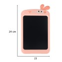 Tablet graficzny do rysowania dla dzieci znikopis tablica ekran LCD 8,5' królik róż