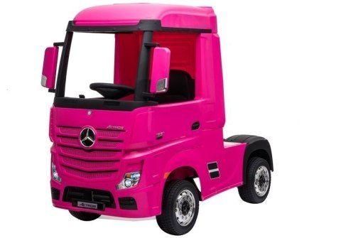 Auto Na Akumulator Mercedes Actros Ciężarówka Pilot MP3 LED Różowy 4x4