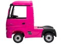 Auto Na Akumulator Mercedes Actros Ciężarówka Pilot MP3 LED Różowy 4x4