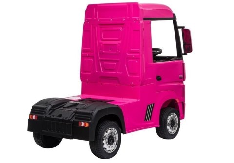 Auto Na Akumulator Mercedes Actros Ciężarówka Pilot MP3 LED Różowy 4x4