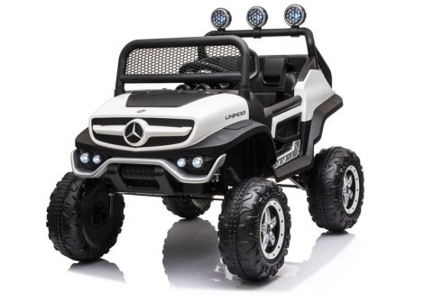 Pojazd na Akumulator Mercedes Unimog S Światła LED MP3 Pilot Biały