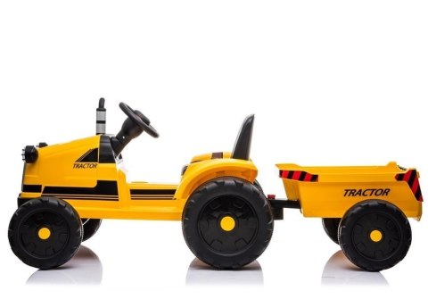 Traktor na Akumulator z Przyczepą CH9959 Światła LED Pilot Radio Żółty