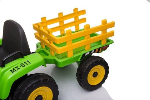 Traktor na Akumulator z Przyczepą XMX611 Pilot Światła LED Zielony
